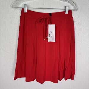 Lacoste Skirt Womens 0 Pleated Drawstring Red Tennis Pickleball Golf Preppy NEW